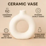 Melo Ceramic Vase - White - Image 3