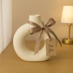 Melo Ceramic Vase - White - Image 6