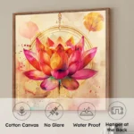 Pink Lotus Nirvana Wall Art With Frame - Image 5