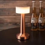 Copper Rechargeable, Cord-Free Lamp - 3 Brightness Modes