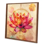 Pink Lotus Nirvana Wall Art With Frame - Image 4