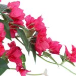 Faux Realistic Bougainvillea Flower With Black Plastic Pot - Image 4