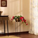 Faux Realistic Bougainvillea Flower With Black Plastic Pot - Image 5