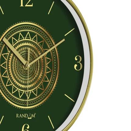 Yuga Mandala Wall Clock - Olive Green