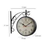 Dolva Double Sided Station Clock - Black - Image 2