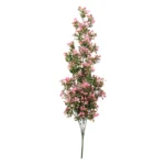 Faux Pink Flower Vine With Metal Wall Stand - Image 3